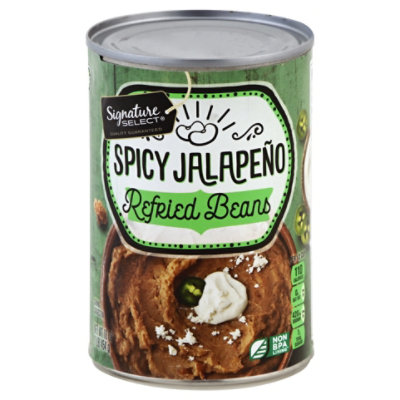 Signature SELECT Beans Refried Spicy Jalapeno - 16 Oz