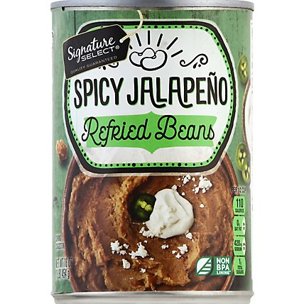 Signature Select Beans Refried Spicy Jalapeno - 16 Oz - Image 2