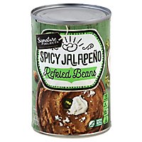 Signature Select Beans Refried Spicy Jalapeno - 16 Oz - Image 1