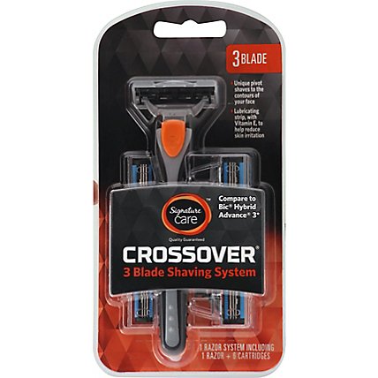 Signature Care Razors Crossover 3 Blade System - 6 Count - Image 2