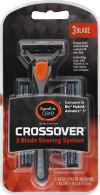 Signature Select/Care Razors Crossover 3 Blade System - 6 Count - Image 2