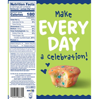 Tastykake Confetti Cake Mini Muffins 5 Pouches- 20 Count - Image 8