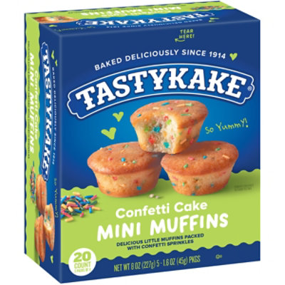 Tastykake Confetti Cake Mini Muffins 5 Pouches- 20 Count - Image 3