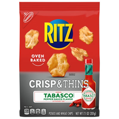 Ritz Crips & Thins Tobasco Oven Baked - 7.1 Oz