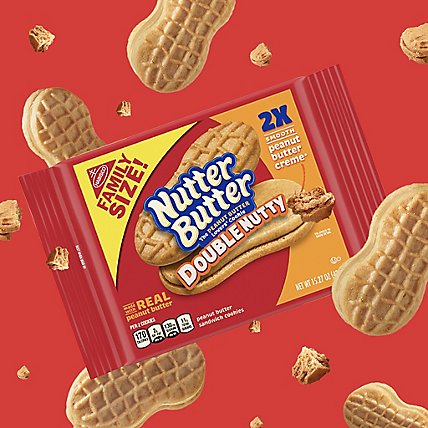 Nutter Butter Sandwich Cookies Double Nutty Peanut Butter - 15.27 Oz - Image 4