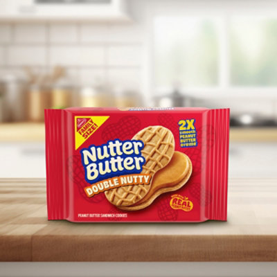 Nutter Butter Double Nutty Peanut Butter Sandwich Cookies Family Size - 15.27 Oz - Image 3