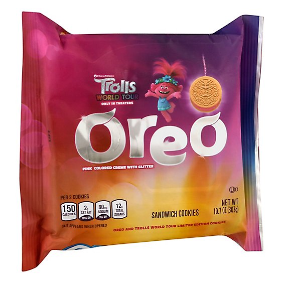 Oreo Sandwich Cookies Trolls World Tour - 10.7 Oz