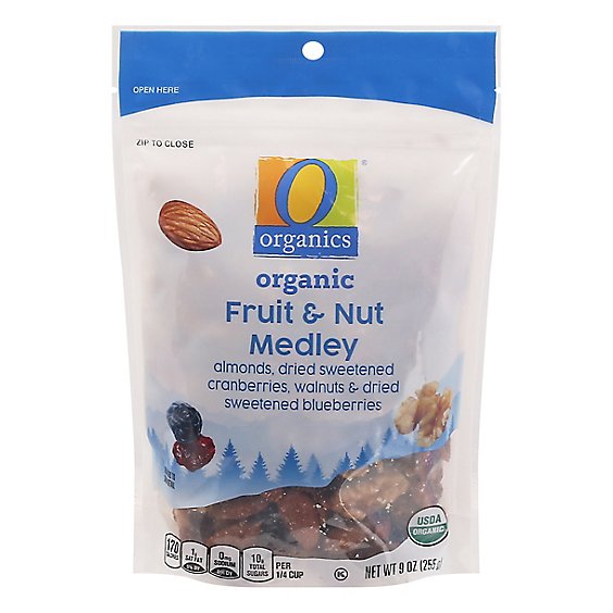 O Organics Trail Mix Fruit & Nut Medley - 9 Oz