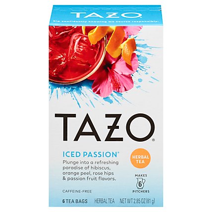 TAZO Tea Bags Herbal Tea Iced Passion - 6 Count - Image 3