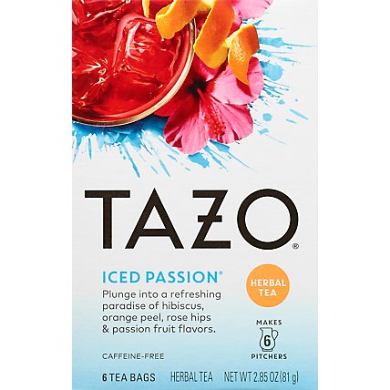 TAZO Tea Bags Herbal Tea Iced Passion - 6 Count - Image 2