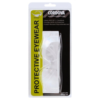 Cordova Bulldog Protective Eyewear Clear Lens - Each