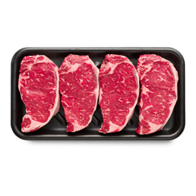 New York Boneless Strip Steak Beef Top Loin Value Pack - 3 Lb - Image 1