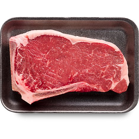 Beef Top Loin New York Strip Steak Bone In Value Pack - 3.75 Lbs