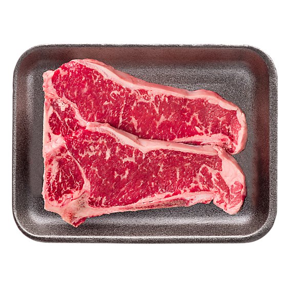 Beef Top Loin New York Strip Steak Thn Bone In - 1.25 Lbs