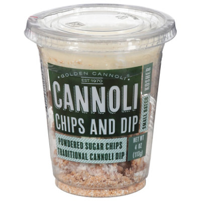 Golden Cannoli Grab And Go Cup With Mini Powdered Cannoli Chips - 4 Oz - Image 3