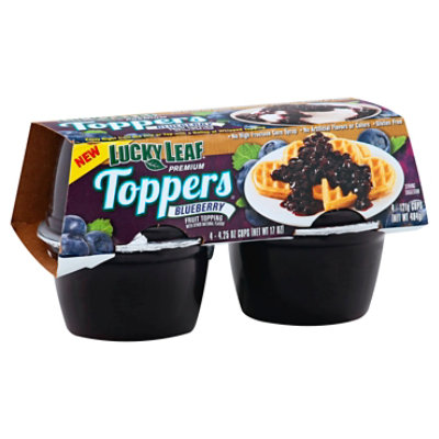 Lucky Leaf Premium Toppers Blueberry Fruit Topping 4 Pk - 4-4.25Oz