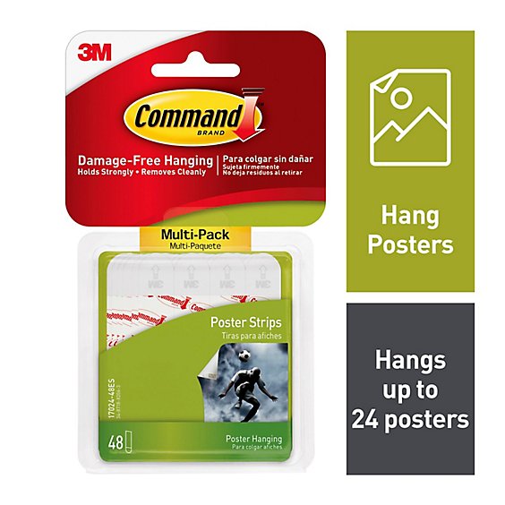 3M Command Poster Strips Multi Pack - 48 Count