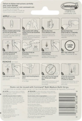 3M Command Bath Hooks White Medium 2 Hooks 4 Strips - 2 Count - Image 4