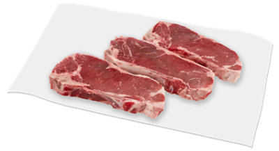 Beef Top Loin New York Strip Steak Bone In Service Case - 2 Lb - Image 1