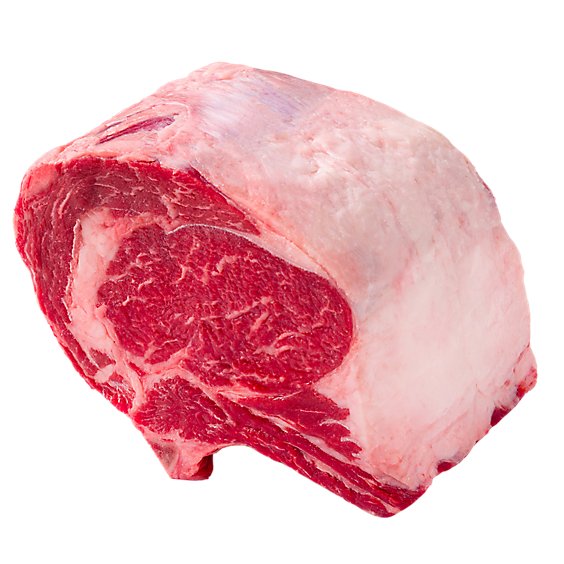 Beef Rib Roast Bone In Service Case - Weight Between 6-8 Lb