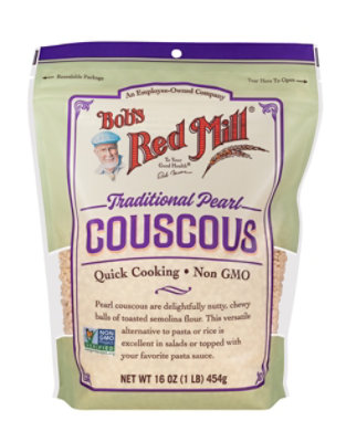 Bobs Red Mill Couscous Traditional Pearl Quick Cooking Non GMO - 16 Oz - Image 2