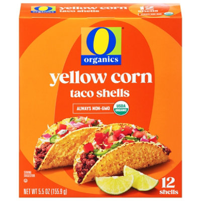 O Organics Taco Shells Yellow Corn 12 Count - 5.5 Oz