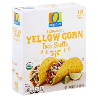 O Organics Taco Shells Yellow Corn 12 Count - 5.5 Oz