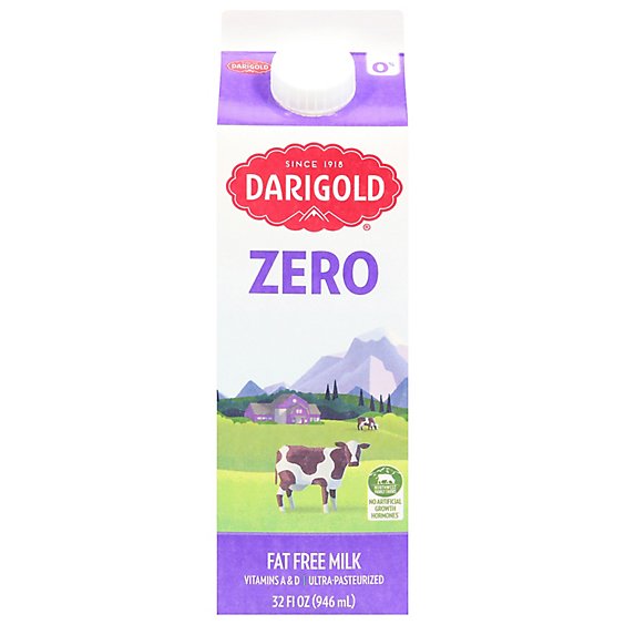 Darigold Milk Fat Free 0% Milkfat 1 Quart - 946 Ml
