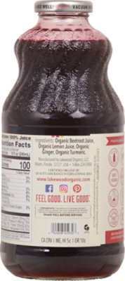 Lakewood Juice Beet Gnge Trmrc Org - 32 Fl. Oz. - Image 6