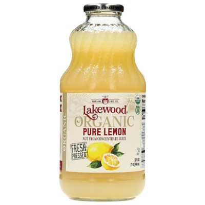 Lakewood Organic Juice Fresh Pressed Pure Lemon - 32 Oz