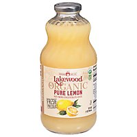 Lakewood Organic Juice Fresh Pressed Pure Lemon - 32 Oz - Image 3