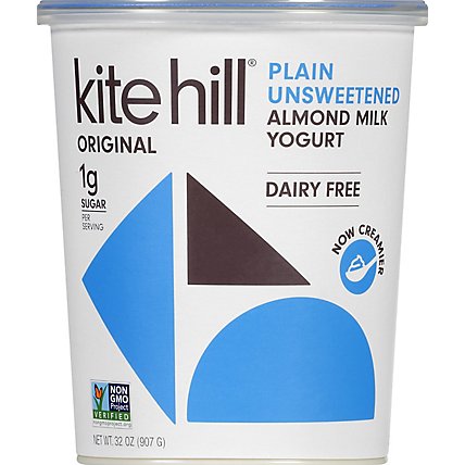 Kite Hill Yogurt Artisan Almond Milk Plain Unsweetened - 32 Oz - Image 2