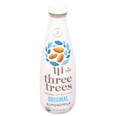 Three Trees Almond Milk Unswt Orig Og - 28 Oz
