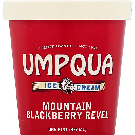 Umpqua Dairy Ice Cream Mountain Blackberry Revel 1 Pint - 473 Ml