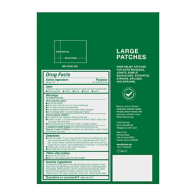 Biofreeze Menthol Pain Relieving Patches - 5 Count - Image 3
