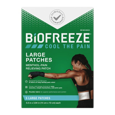 Biofreeze Menthol Pain Relieving Patches - 5 Count - Image 2