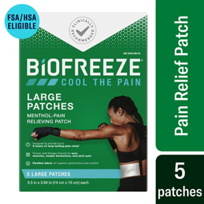 Biofreeze Menthol Pain Relieving Patches - 5 Count