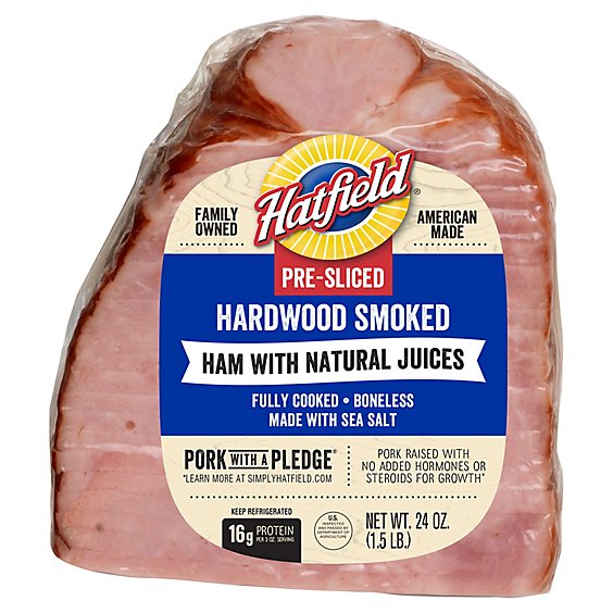 Hatfield 1/4 Pre-Sliced Ham Boneless - 1.5 Lb