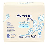 Aveeno Baby Wipes All Over Sensitive - 168 Count