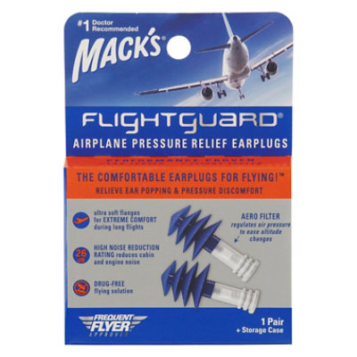Macks Flightguard Earplugs Airplane Pressure Relief - Each