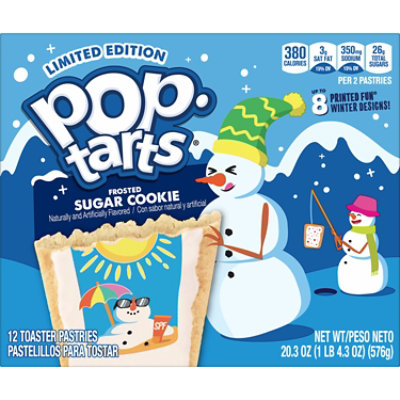 Pop-Tarts Toaster Pastries Frosted Sugar Cookie Holiday Snack Foods 12 Count - 20.3 Oz - Image 6