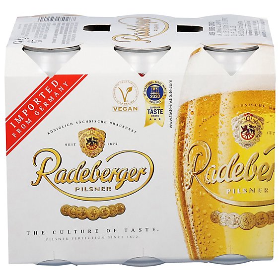 Radeberger Beer Pilsner Cans - 6-16.9 Fl. Oz.
