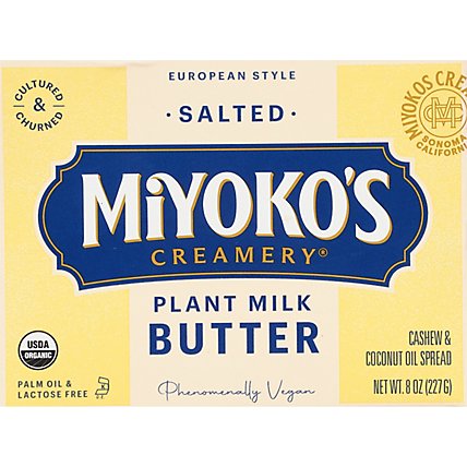 Miyokos Butter European Style Cultured Vegan - 8 Oz - Image 1