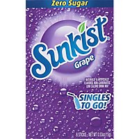 Sunkist Drink Mix Singles To Go Low Calorie Grape 6 Count - 0.53 Oz - Image 2