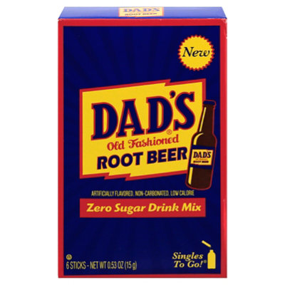 Dads Drink Mix Singles To Go Zero Sugar Old Fashioned Root Beer 6 Count - 0.53 Oz - Image 3