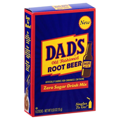 Dads Drink Mix Singles To Go Zero Sugar Old Fashioned Root Beer 6 Count - 0.53 Oz - Image 1