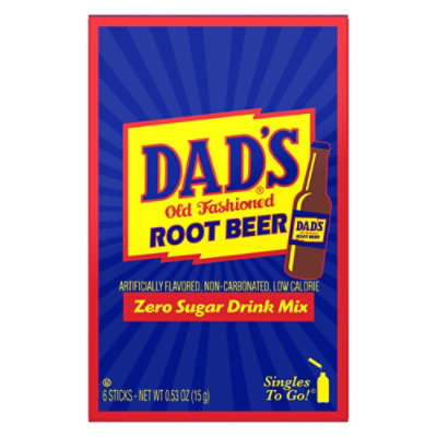Dads Drink Mix Singles To Go Zero Sugar Old Fashioned Root Beer 6 Count - 0.53 Oz - Image 3