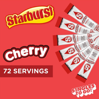 Starburst Drink Mix Singles To Go Low Calorie Cherry 6 Count - 0.59 Oz - Image 3