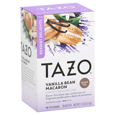 TAZO Tea Bags Dessert Delights Black Tea Vanilla Bean Macaron - 15 Count