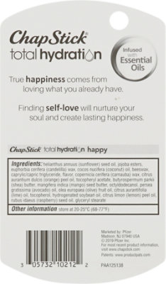 Chapstick Total Hydration Essential Oil Happy - .12 Oz - Image 4